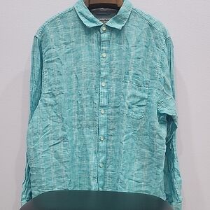 Tommy Bahama Turquoise Plaid Button Down Shirt